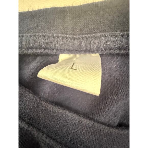 Lot of 2 T-shirts Size Large Navy blue I make Wishes Come True  1 cotton 1 poly - Picture 6 of 9